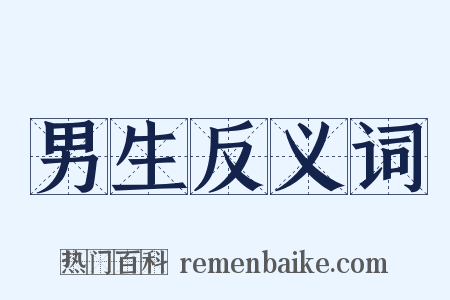 男生反义词是什么意思的图片